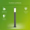 Image de Lampadaire extérieur sur poteau - UTRECHT - Poteau anthracite - 1x20 W - Haute tension