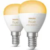 Image de Philips Hue, Ampoule, White Ambiance E14 Lustre pack de deux (E14, 470 lm, 2x)