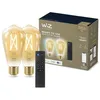 Image de Kit de démarrage WiZ 2 ampoules connectées Edison Blanc variable E27 50W + Télécommande nomade variateur de lumiere