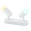 Image de TechBrey Plafonnier LED Dimmable CCT Sélectionnable Smart WiFi+Bluetooth 4.9W Deux Spots WiZ Imageo Blanc