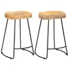 Image de Tabourets de bar Gavin lot de 2 bois de manguier massif
