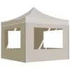 Image de vidaXL Partytent inklapbaar met wanden 3x3 m aluminium cràme45486