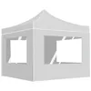 Image de vidaXL Partytent inklapbaar met wanden 3x3 m aluminium wit45490