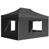 Image de vidaXL Partytent inklapbaar met wanden 4,5x3 m aluminium antraciet45498