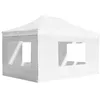 Image de vidaXL Partytent inklapbaar met wanden 4,5x3 m aluminium wit45500