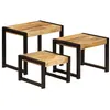 Image de vidaXL 3-delige Tafeltjesset massief mangohout247404