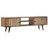 Image de vidaXL Meuble TV 140x30x40 cm Bois solide d'acacia