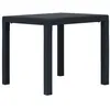 Image de Table de jardin Anthracite 79x79x72cm Plastique Aspect de rotin
