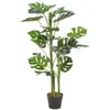 Image de vidaXL Kunstplant met pot monstera 100 cm groen280182