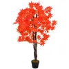 Image de Plante artificielle d érable avec pot Rouge 120 cm