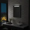 Image de vidaXL Miroir Mural à LED pour Salle de Bains Miroir à Eclairage Miroir à Lumière Economie d'Energie Miroir Carré Maison 144709
