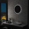 Image de vidaXL Miroir à LED pour Salle de Bain Miroir à Eclairage Miroir à Lumière Economie d'Energie Miroir Rond Miroir Mural 144721