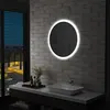 Image de vidaXL Miroir à LED pour Salle de Bain Miroir à Lumière Miroir à Eclairage Economie d'Energie Miroir Rond Miroir Mural 144724