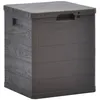 Image de Boîte de rangement de jardin 90 L Marron