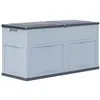 Image de Boîte de rangement de jardin 320 L Gris Noir