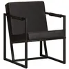 Image de vidaXL Fauteuil echt leernoir
