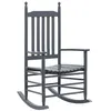 Image de vidaXL Fauteuil à basculemet gebogen zitting populierenhout grijs