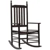 Image de vidaXL Fauteuil à basculemet gebogen zitting populierenhout bruin