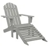 Image de Chaise vidaxl exterieur non pliable en bois H. 88 cm gris