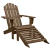 Image de Chaise vidaxl exterieur non pliable en bois H. 88 cm naturel