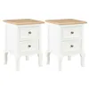 Image de vidaXL Nachtkastje 2 st 35x30x49 cm MDF wit280037
