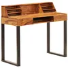 Image de vidaXL Bureau 110x50x94 cm Bois solide de Sesham et acier