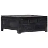 Image de Table basse Noir 65x65x30 cm Bois de manguier massif