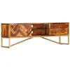 Image de vidaXL Meuble TV 140 x 30 x 45 cm Bois de Sesham massif