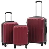 Image de vidaXL Valise rigide 3 pcs Rouge bordeaux ABS 91874