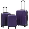 Image de vidaXL Valise rigide 3 pcs Violet ABS 91877