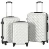 Image de vidaXL Valise rigide 3 pcs Argenté brillant ABS 91887
