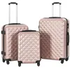 Image de vidaXL Valise rigide 3 pcs Doré rose ABS 91888