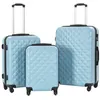 Image de vidaXL Valise rigide 3 pcs Bleu ABS 91889