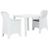 Image de Ensemble de bistro 3 pcs Plastique Blanc Aspect de rotin
