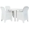 Image de Salon de jardin Vidaxl rotin blanc 5 pieces