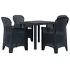 Image de vidaXL 5-delige Tuinset rattan-look kunststof antraciet276114
