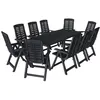 Image de Ensemble à manger d extérieur 11 pcs Plastique Anthracite