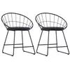 Image de Lot de 2 chaise vidaxl en acier non empilable non pliable H. 72.5 cm interieur gris