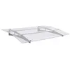 Image de Auvent de porte argenté et transparent 120x90 cm polycarbonate
