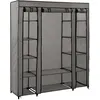 Image de Armoire avec compartiments et tiges Gris 150x45x176 cm Tissu