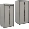 Image de 2 pcs Garde robes Gris 75x50x160 cm