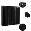 Image de Garde robe avec 4 compartiments Noir 175x45x170 cm