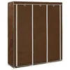 Image de Armoire avec compartiments et barres Marron 150x45x175 cm Tissu