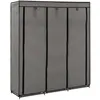 Image de Armoire avec compartiments et barres Gris 150x45x175 cm Tissu