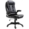Image de vidaXL Chaise de bureau Noir Similicuir