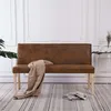 Image de Banc 139,5 cm Marron Similicuir daim