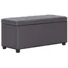 Image de Pouf de rangement 87,5 cm Gris Similicuir
