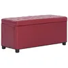 Image de Pouf de rangement 87,5 cm Rouge bordeaux Similicuir