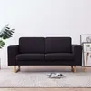 Image de vidaXL Canapé à 2 places Tissu Noir