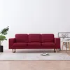 Image de vidaXL Canapé à 3 places Tissu Rouge bordeaux